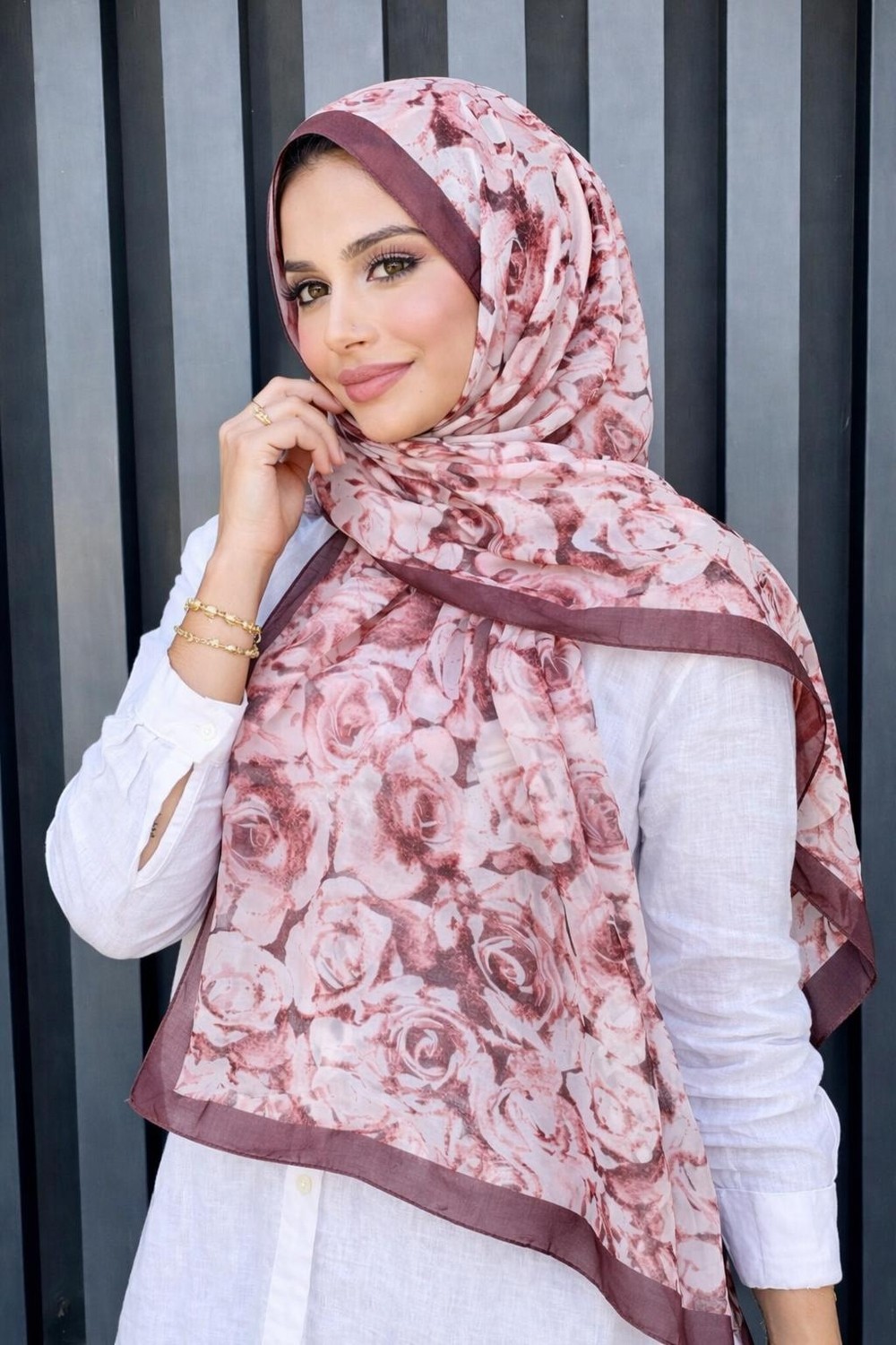 Revam Collection Retro Desen Pamuk Soft Şal görsel 2