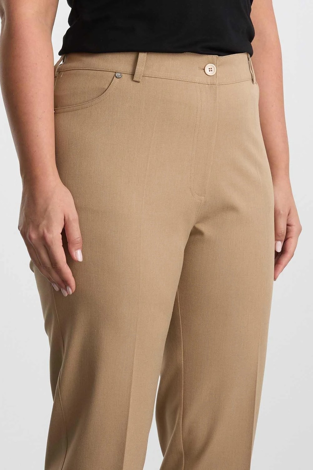 Selen Büyük Beden Spor Cep Lastikli Pantolon / Camel görsel 3