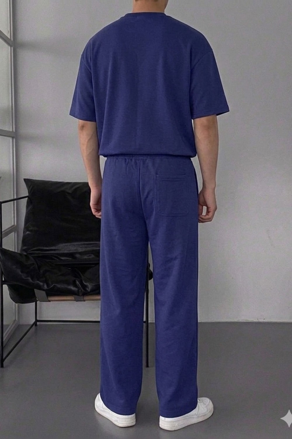 Tarz Cool Erkek Oversize T-Shirt Eşofman Takımı Rahat Kesim Basic Kombin görsel 6