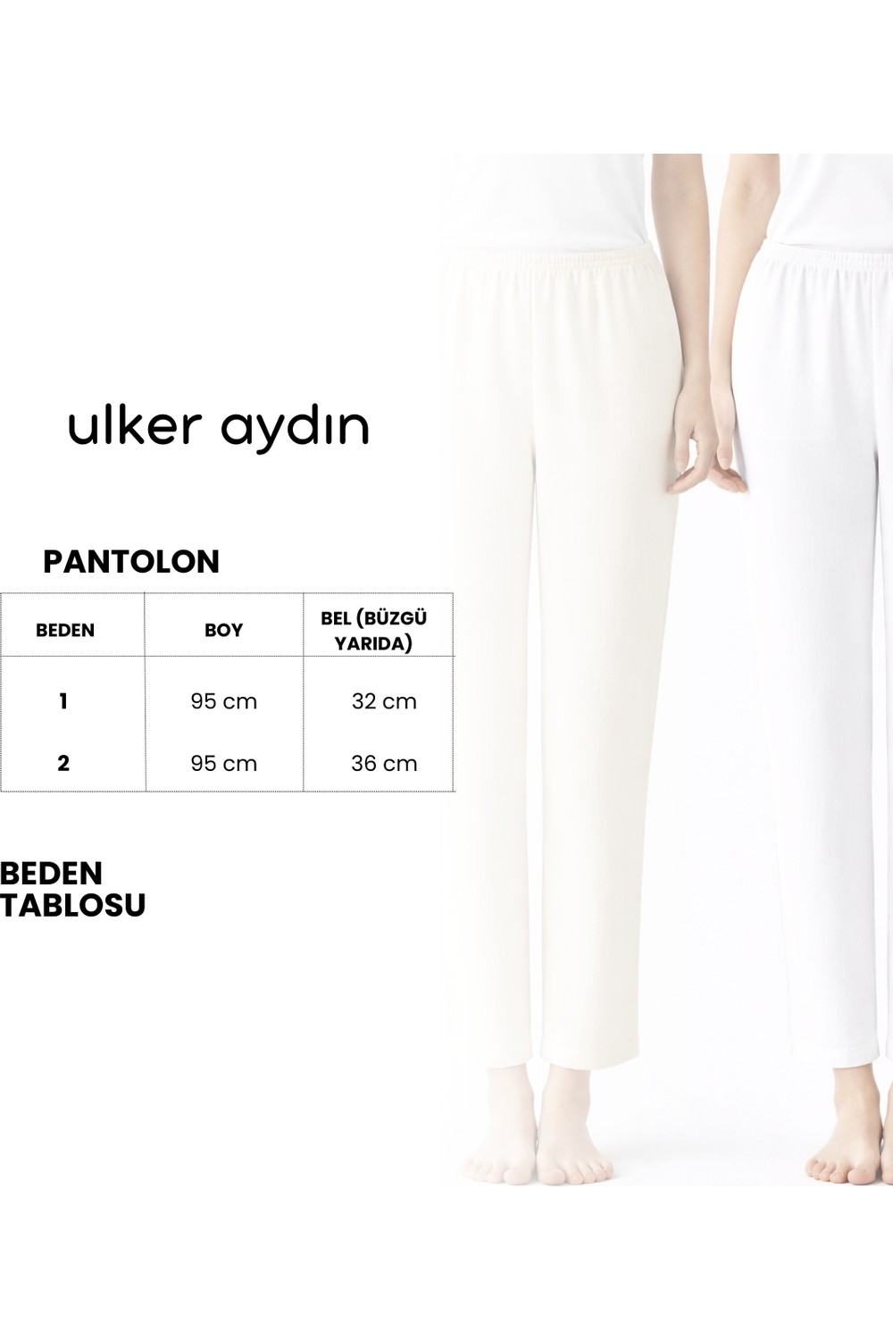 Ülker Aydın %100 Pamuk Vual Pantolon Astarı Terletmez Beli Lastikli Ekru Içlik Jupon Rahat Kesim Kadın Astar görsel 5