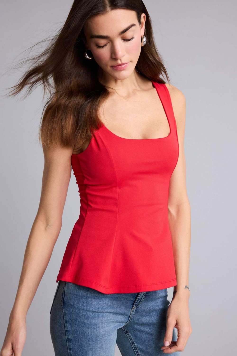 DeFacto Slim Fit U Yaka Kırışık Dokulu Atlet H3876AX26SM görsel 8