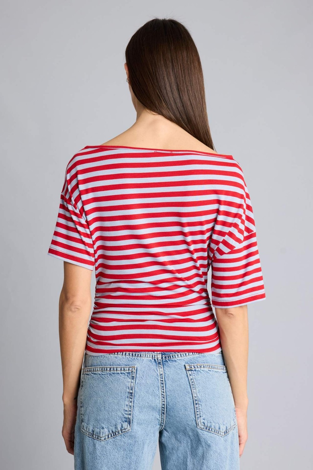 DeFacto Loose Fit Omzu Açık Tişört H7187AX26SM görsel 5