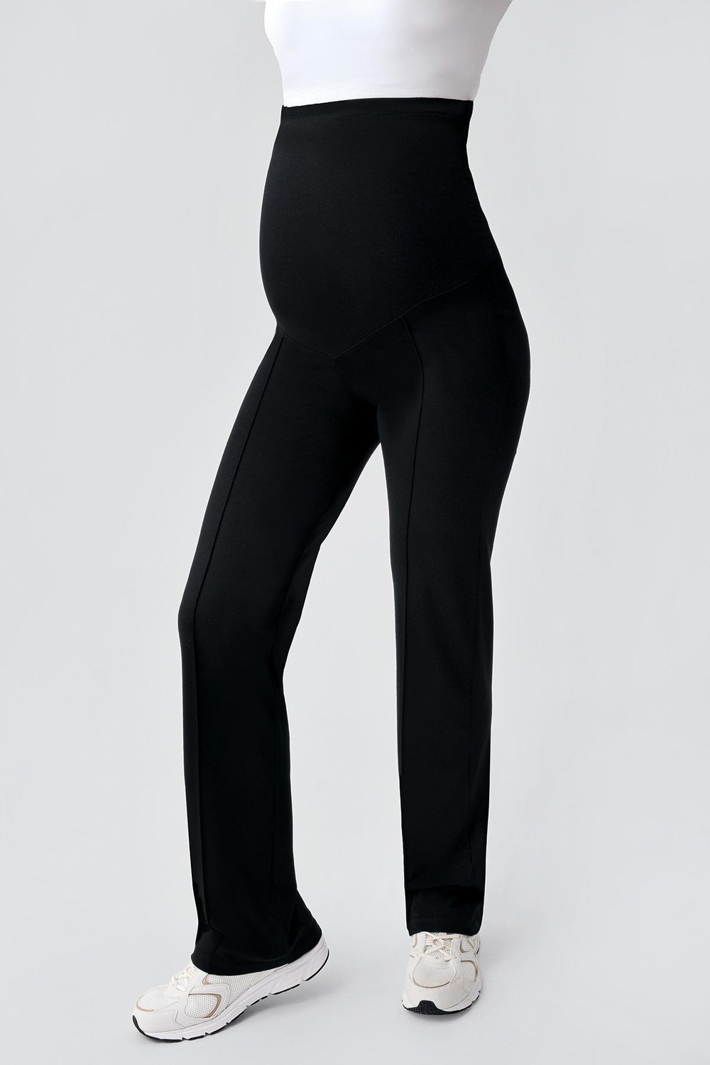 Artış Collection Düz Paça Ayarlanabilir Bel Jarse Esnek Viskoz Soft Hamile Pantolon VTP03 görsel 3