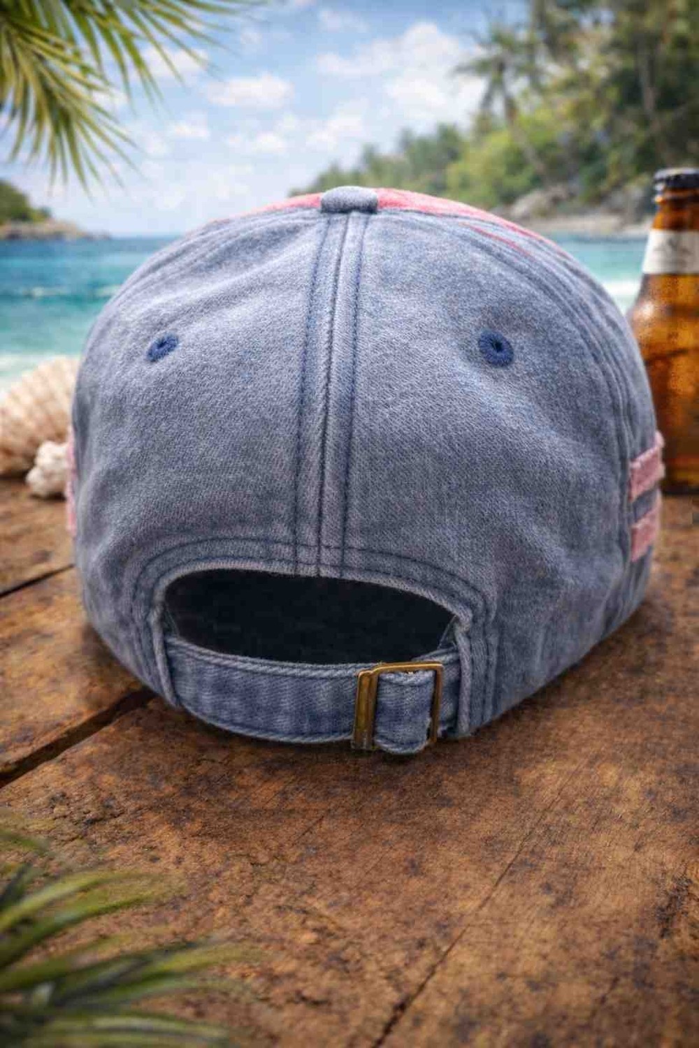 Alaseren Vintage Denim Şapka, Eskitme Detaylı, Yazlık Rahat Stil görsel 4