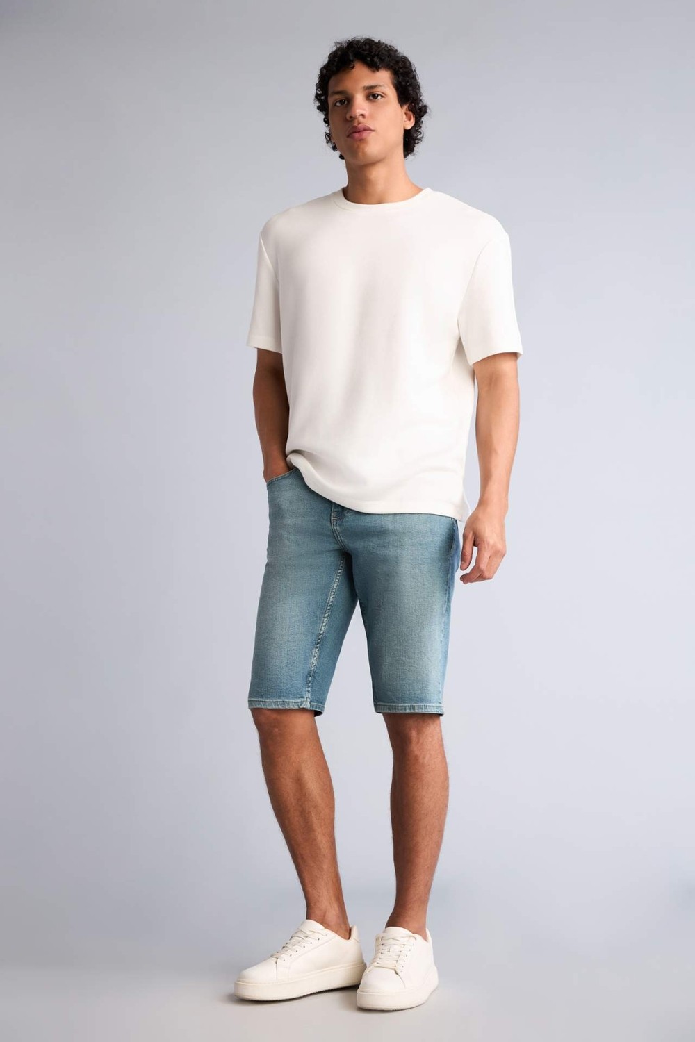 DeFacto Slim Fit Jean Bermuda F4220AX26SM görsel 2