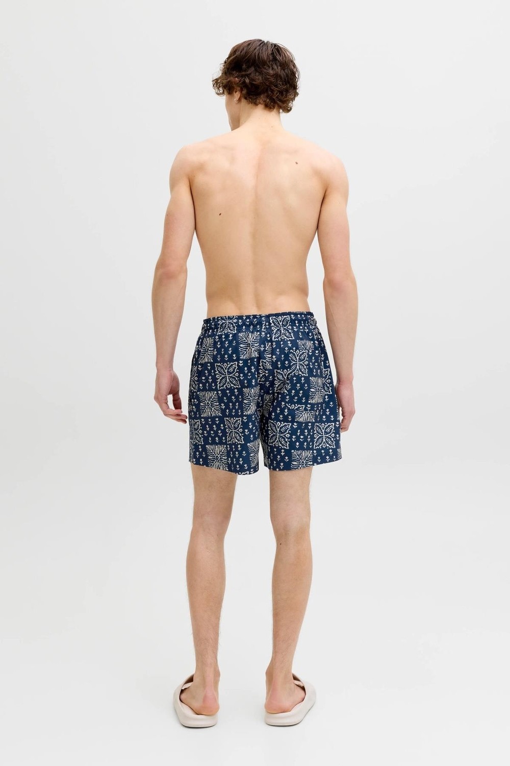 Jack & Jones Jpstmauı Shell Desenli Erkek Deniz Şortu Regular Fit Rahat görsel 3