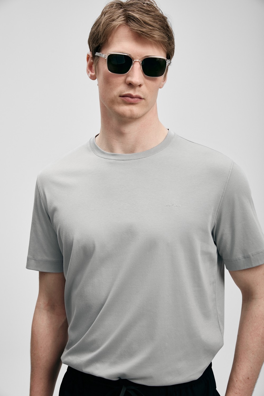 Lufian Bran Modern Grafik Tişört Siyah görsel 5