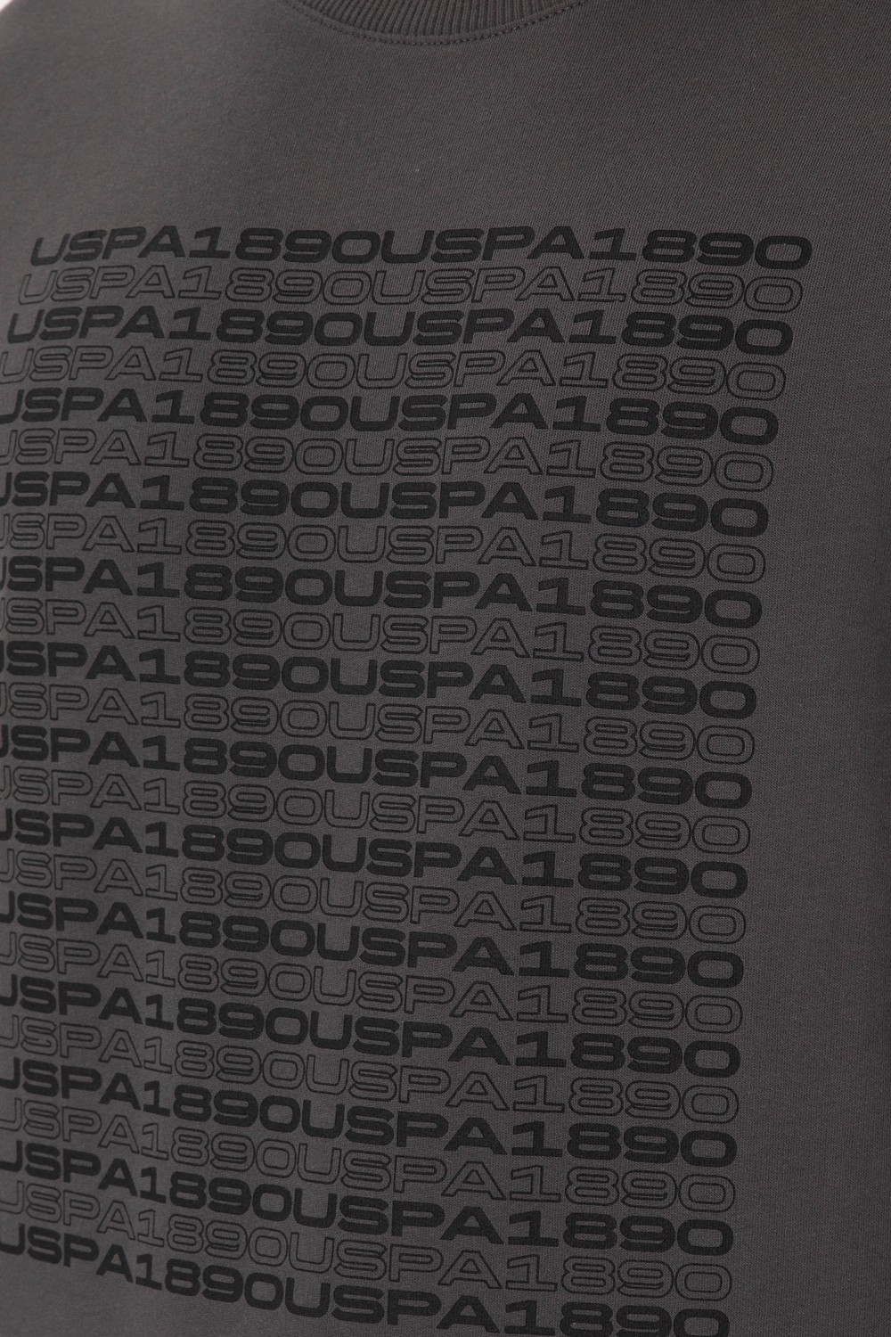 U.S. Polo Assn. Erkek Regular Fit Bisiklet Yaka Antrasit Sweatshirt 50293461-VR006 görsel 7