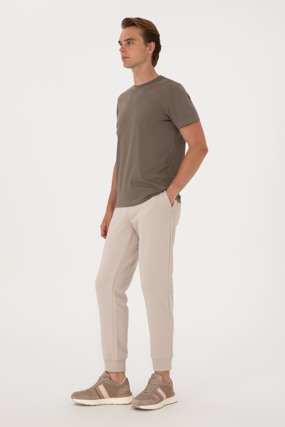 U.S. Polo Assn. Erkek Taş Eşofman Altı 50293426-VR049 görsel 3