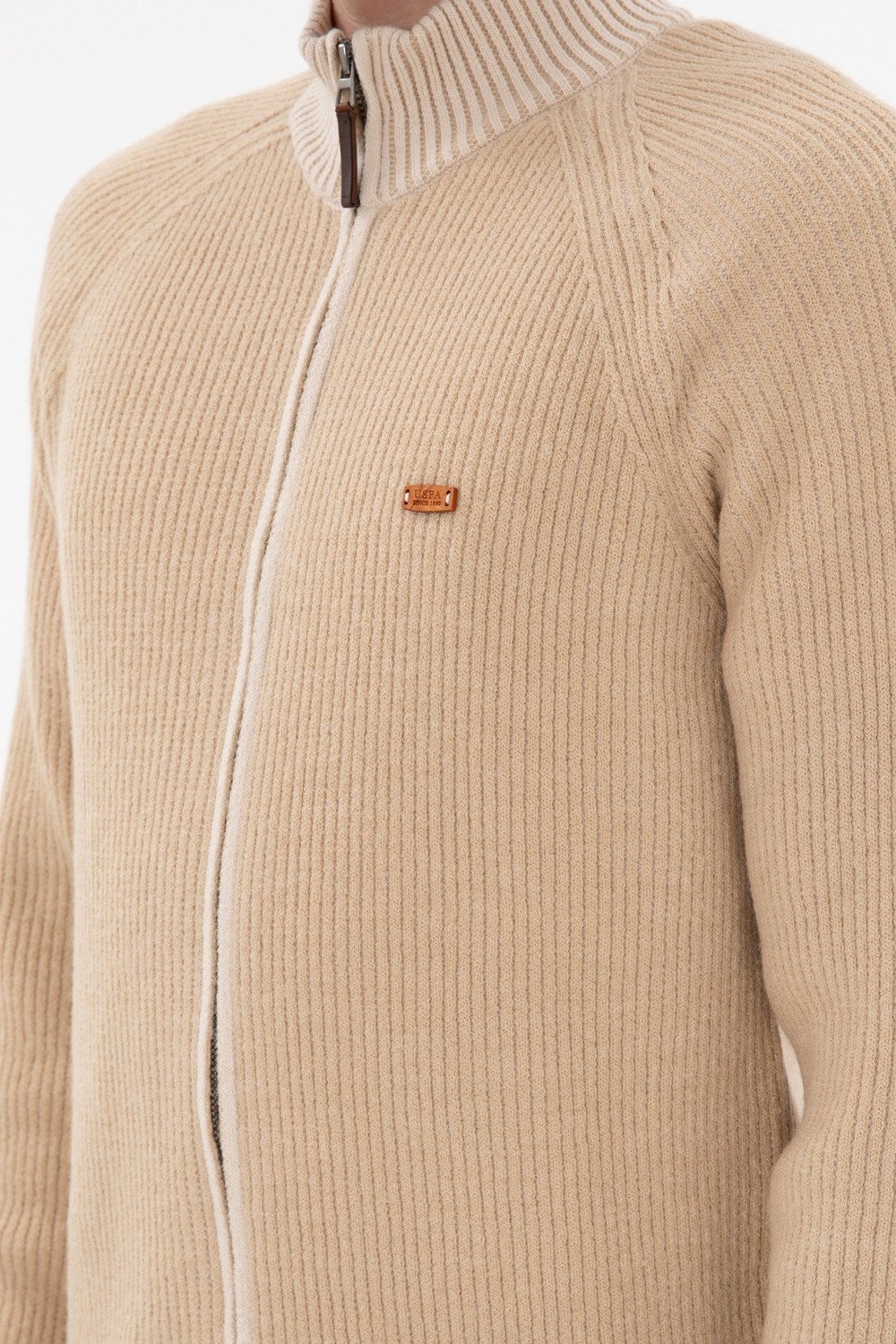 U.S. Polo Assn. Erkek Kum Hırka (Triko) 50297467-VR085 görsel 7