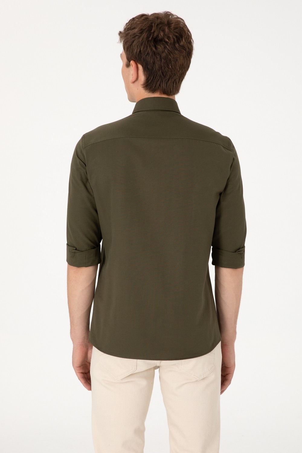 U.S. Polo Assn. Erkek Beyaz Gömlek Basic 50306338-VR013 görsel 7