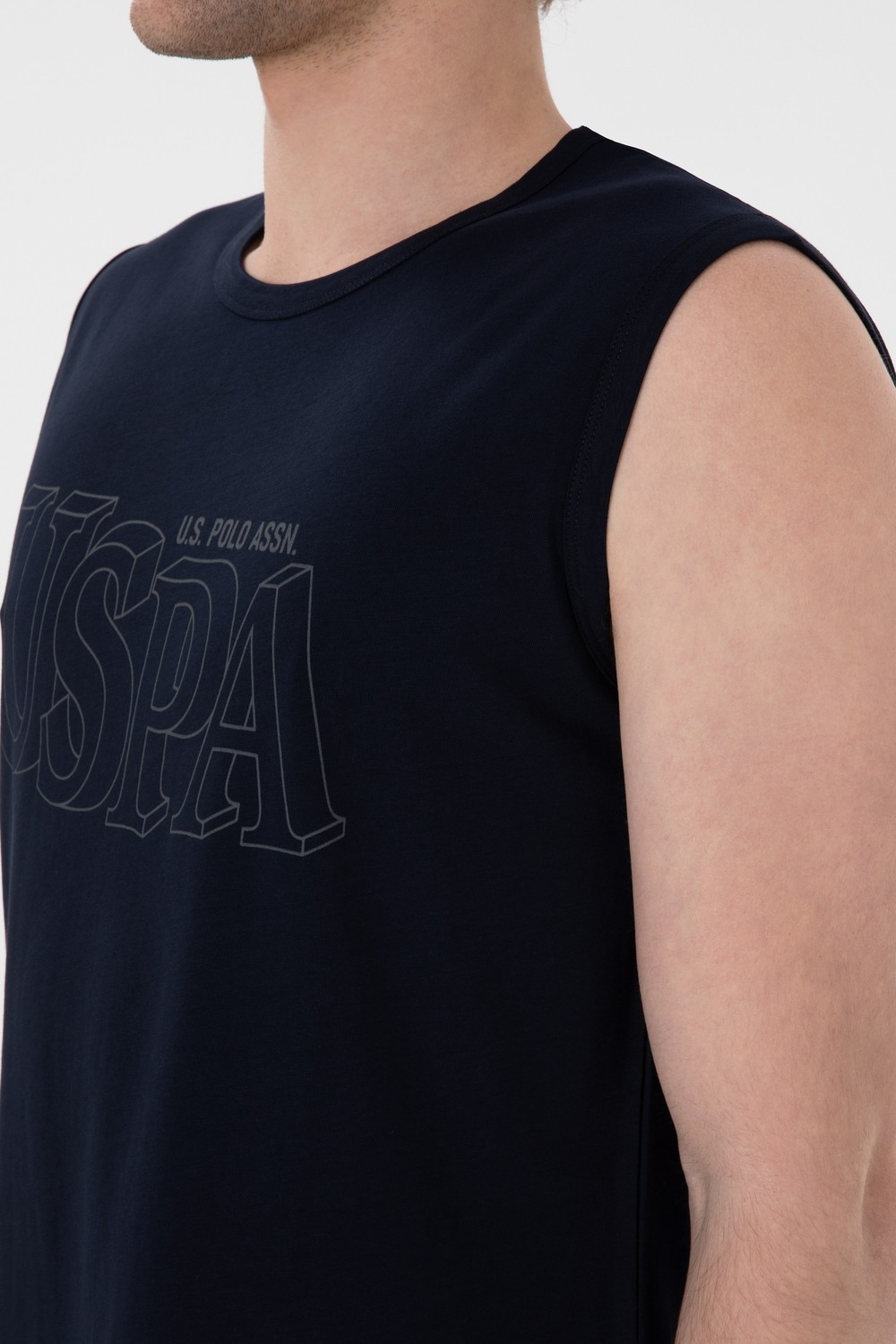 U.S. Polo Assn. Erkek Bisiklet Yaka Lacivert Pijama Takımı 50309807-VR033 görsel 7