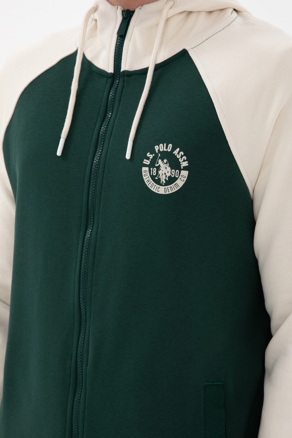 U.S. Polo Assn. Erkek Koyu Yeşil Örme Hırka 50293396-VR079 görsel 7