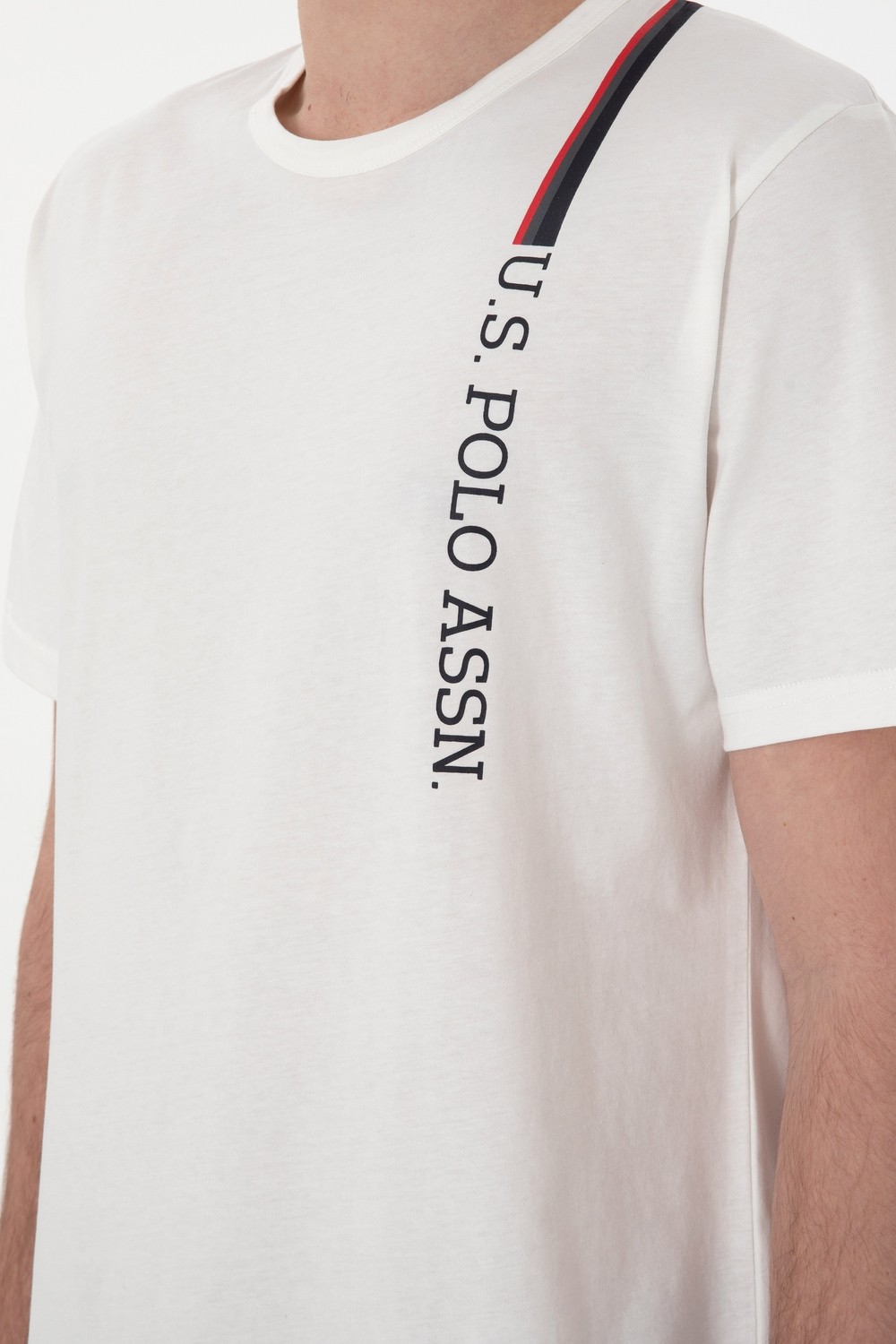 U.S. Polo Assn. Erkek Bisiklet Yaka Beyaz Pijama Takımı 50309355-VR013 görsel 7