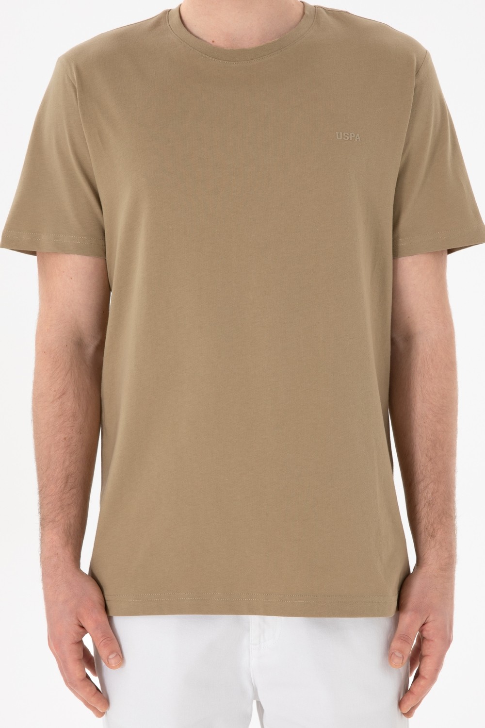 U.S. Polo Assn. Erkek Regular Fit Bisiklet Yaka Mint Basic Tişört 50305928-VR090 görsel 7
