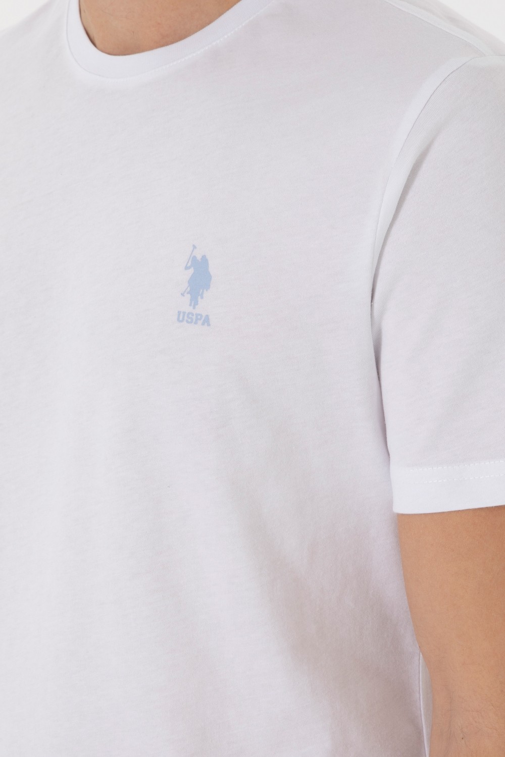 U.S. Polo Assn. Erkek Regular Fit Bisiklet Yaka Beyaz Tişört 50299544-VR013 görsel 7