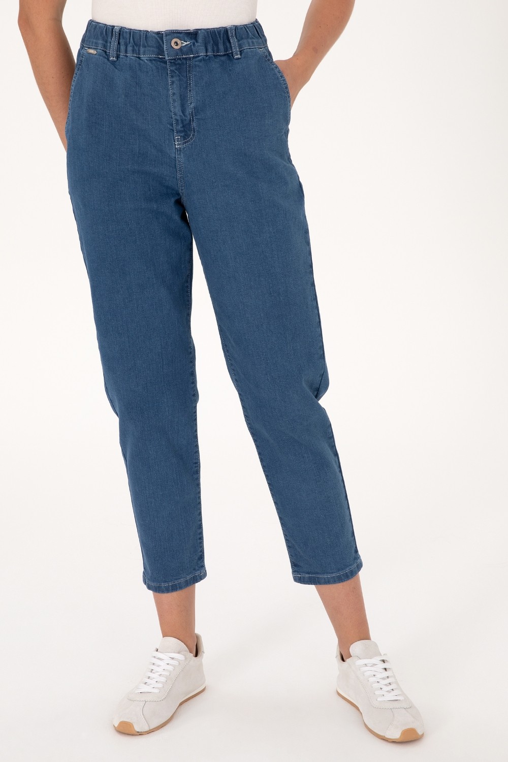 U.S. Polo Assn. Kadın Açık Mavi Carrot Fit Jean Pantolon 50308382-DN0021 görsel 2