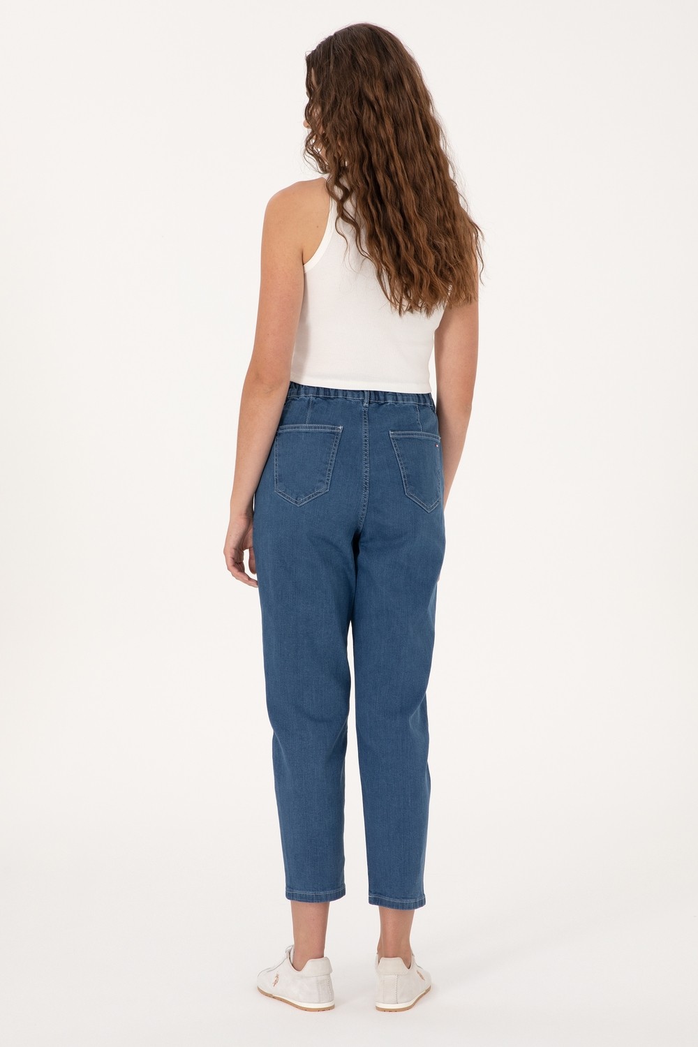 U.S. Polo Assn. Kadın Açık Mavi Carrot Fit Jean Pantolon 50308382-DN0021 görsel 4