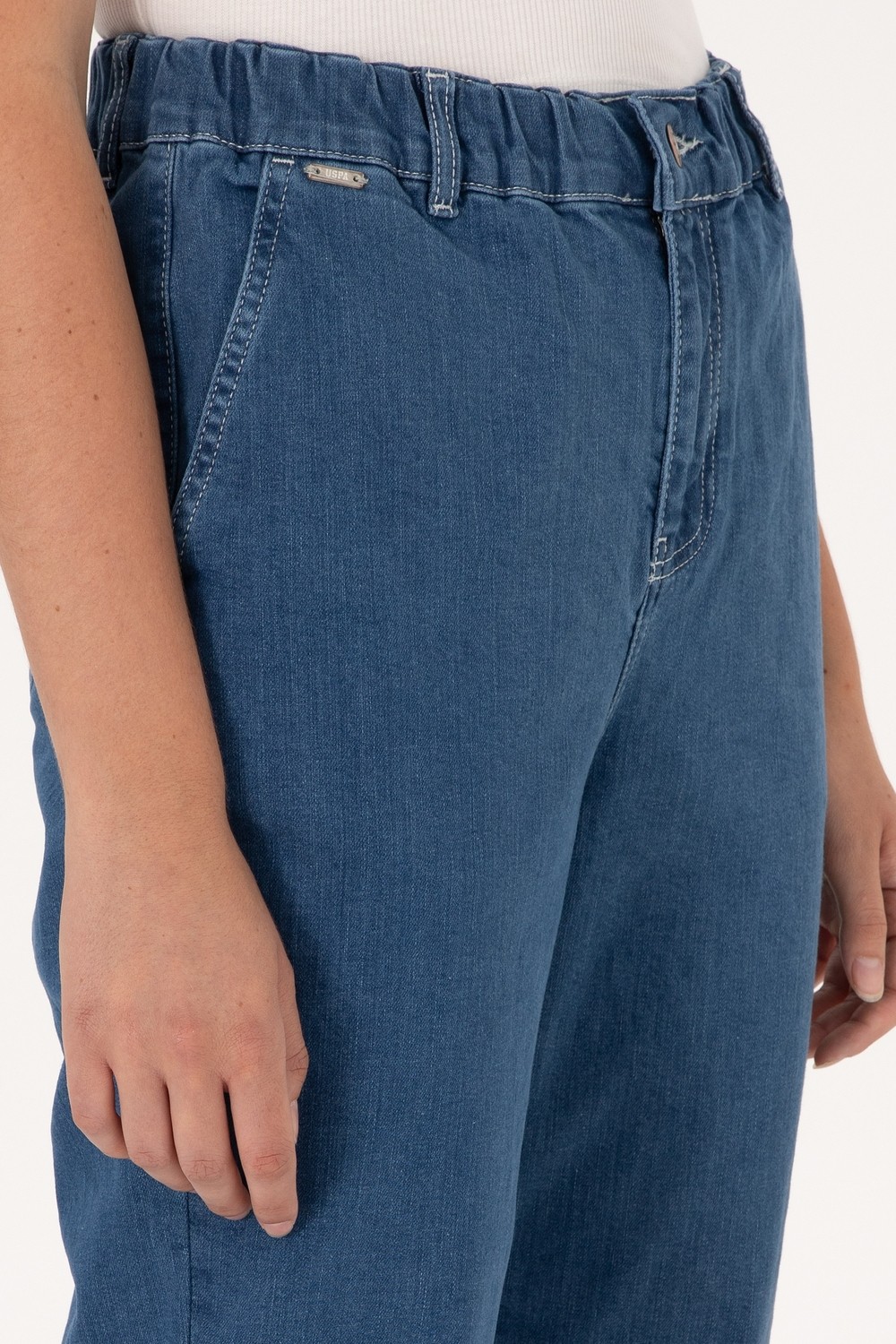 U.S. Polo Assn. Kadın Açık Mavi Carrot Fit Jean Pantolon 50308382-DN0021 görsel 5