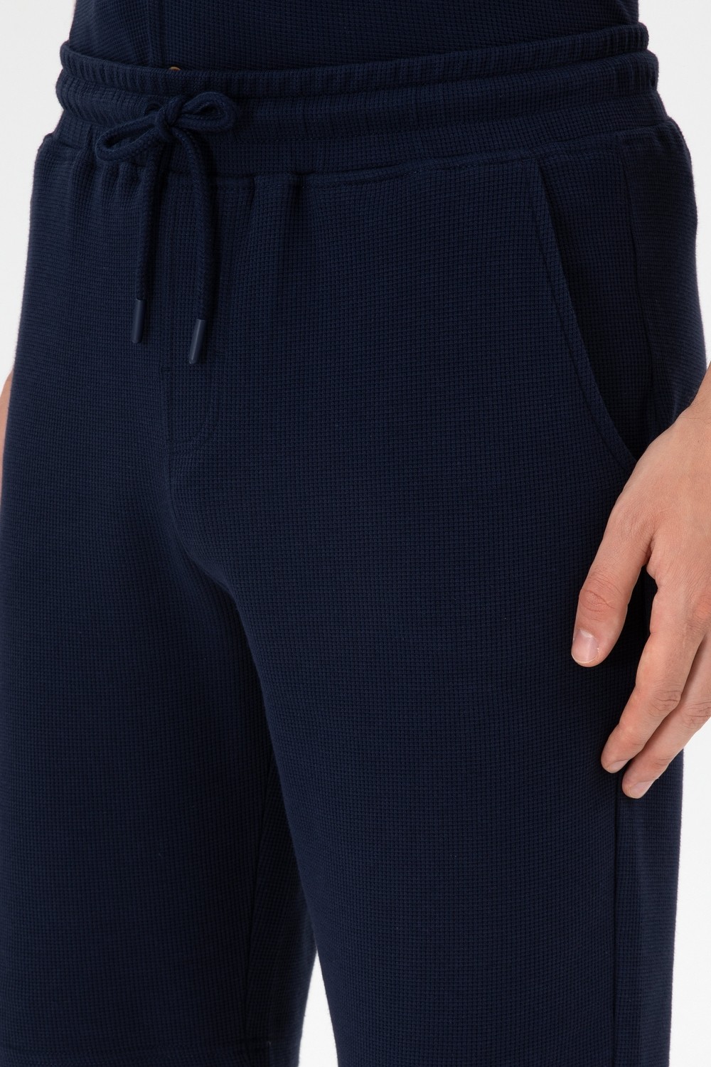 U.S. Polo Assn. Erkek Siyah Örme Şort 50306964-VR046 görsel 5