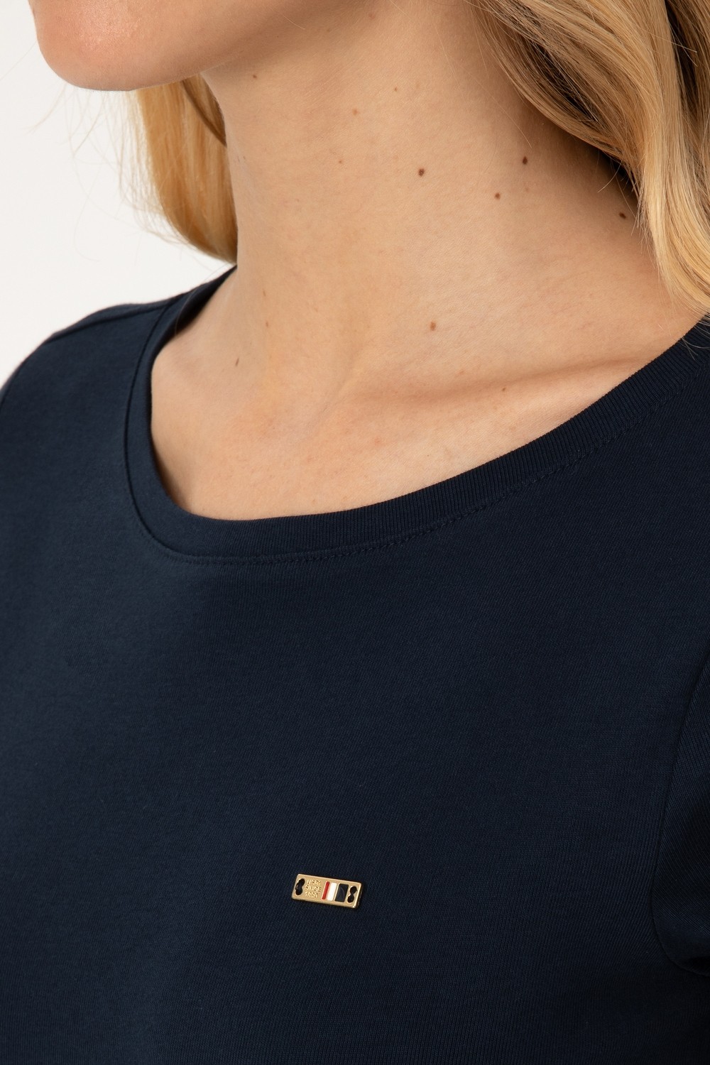 U.S. Polo Assn. Kadın Beyaz Slim Bisiklet Yaka Basic Sweatshırt 50315419-VR013 görsel 7
