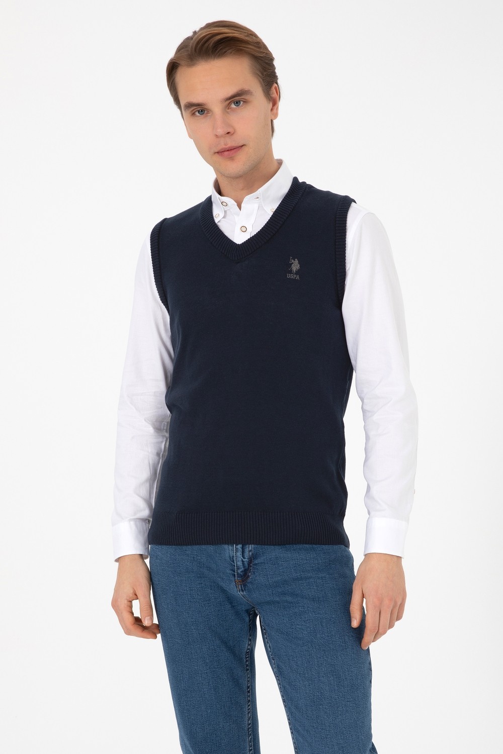 U.S. Polo Assn. Erkek Vizon Süveter 50316843-VR052
