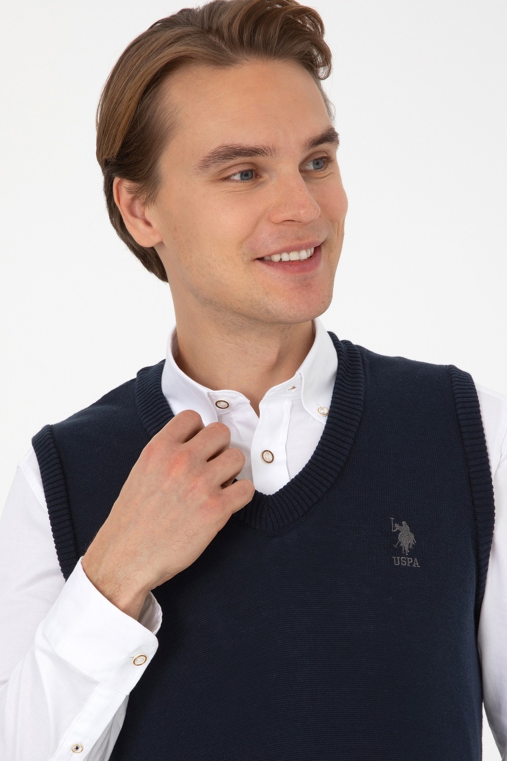 U.S. Polo Assn. Erkek Vizon Süveter 50316843-VR052 görsel 2