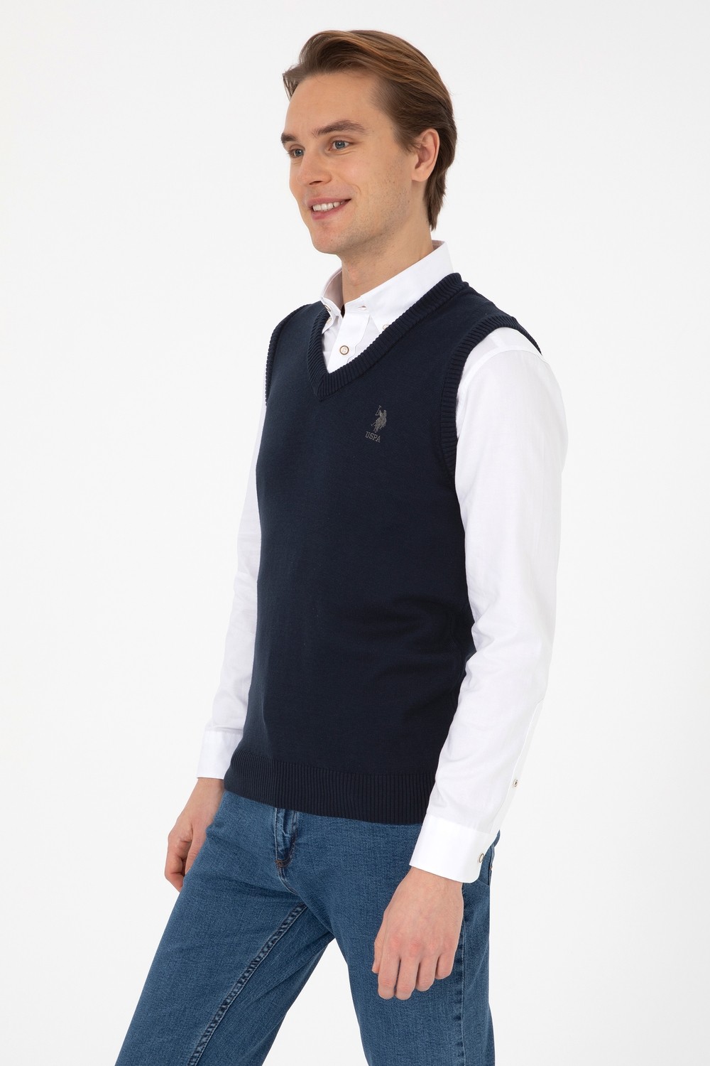 U.S. Polo Assn. Erkek Vizon Süveter 50316843-VR052 görsel 3