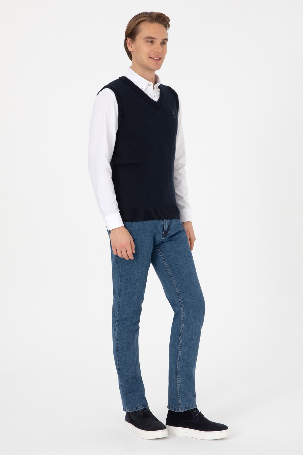 U.S. Polo Assn. Erkek Vizon Süveter 50316843-VR052 görsel 4