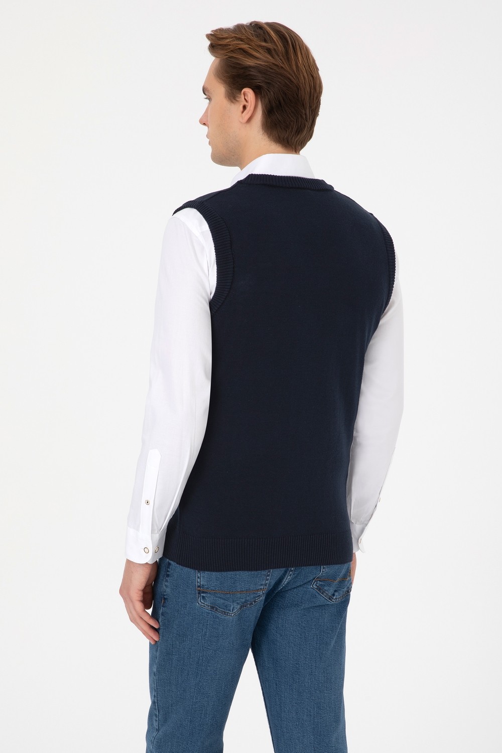 U.S. Polo Assn. Erkek Vizon Süveter 50316843-VR052 görsel 5