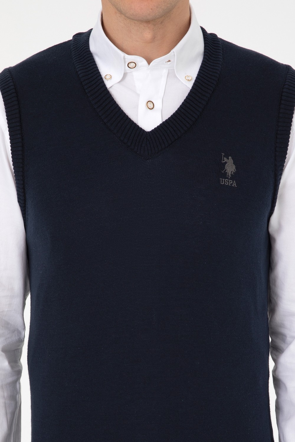 U.S. Polo Assn. Erkek Vizon Süveter 50316843-VR052 görsel 6