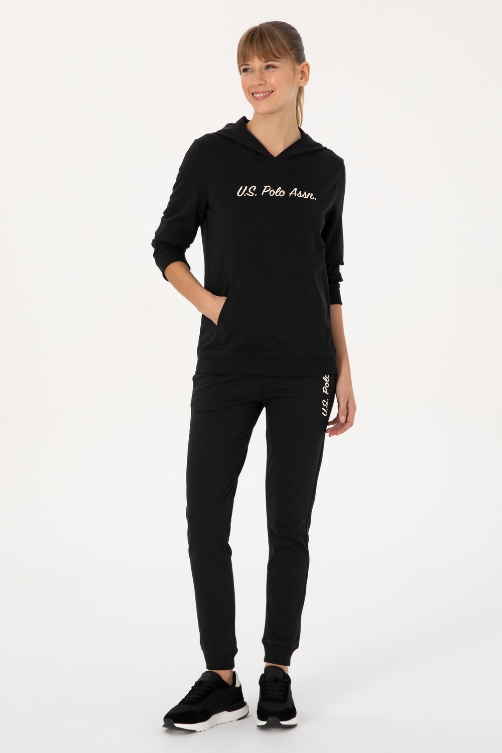 U.S. Polo Assn. Kadın Siyah Jogger Eşofman Altı 50314364-VR046