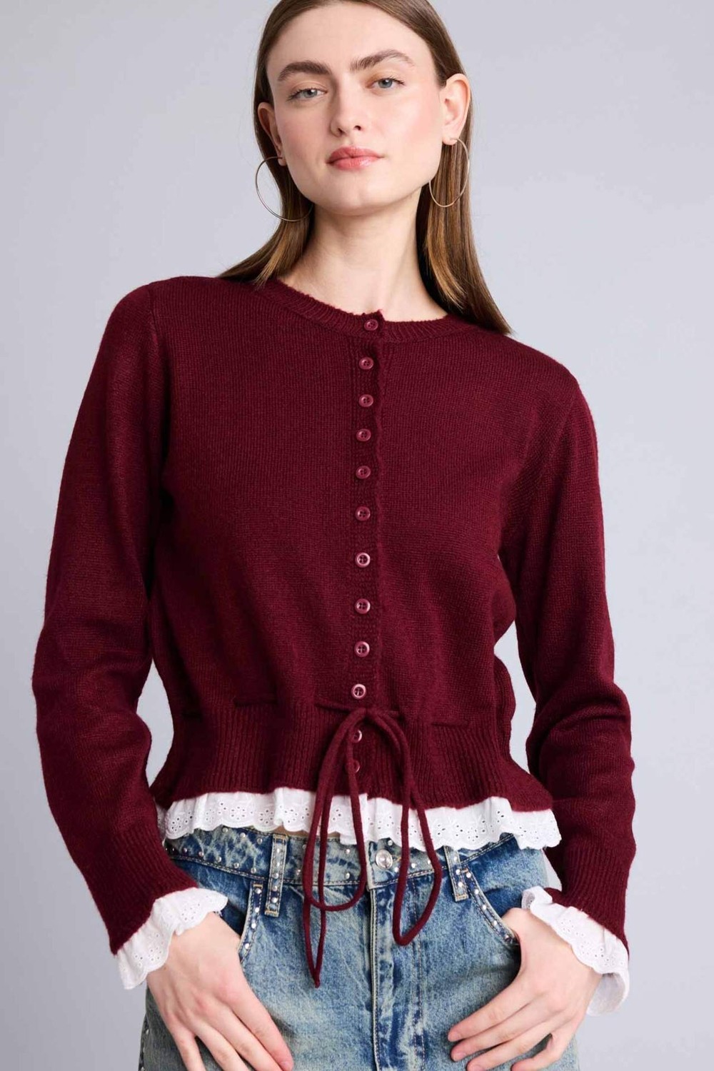 DeFacto Fisto Detaylı Büzgülü Slim Fit Triko Düğmeli Basic Hırka G9990AX26SP