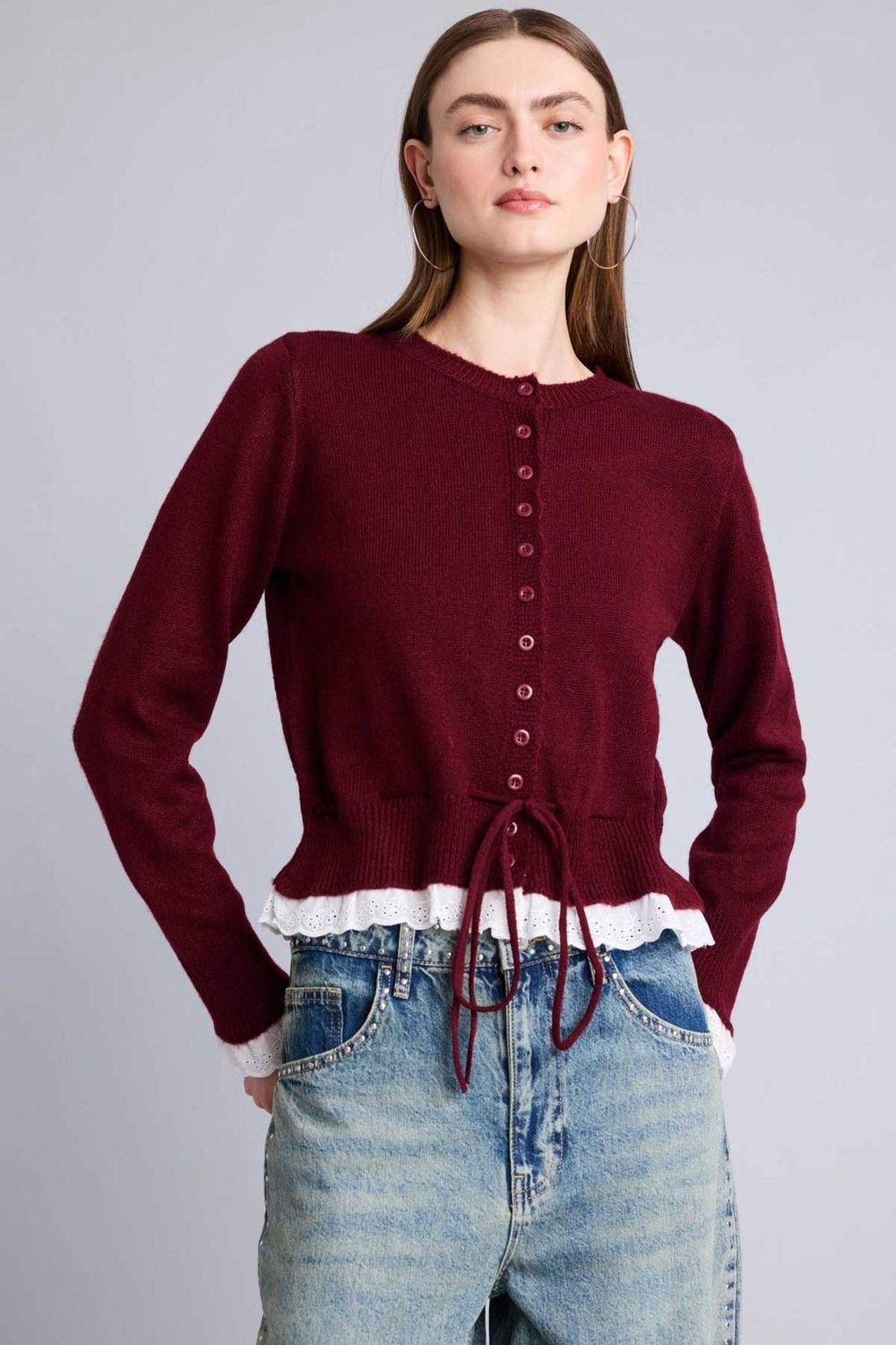 DeFacto Fisto Detaylı Büzgülü Slim Fit Triko Düğmeli Basic Hırka G9990AX26SP görsel 3