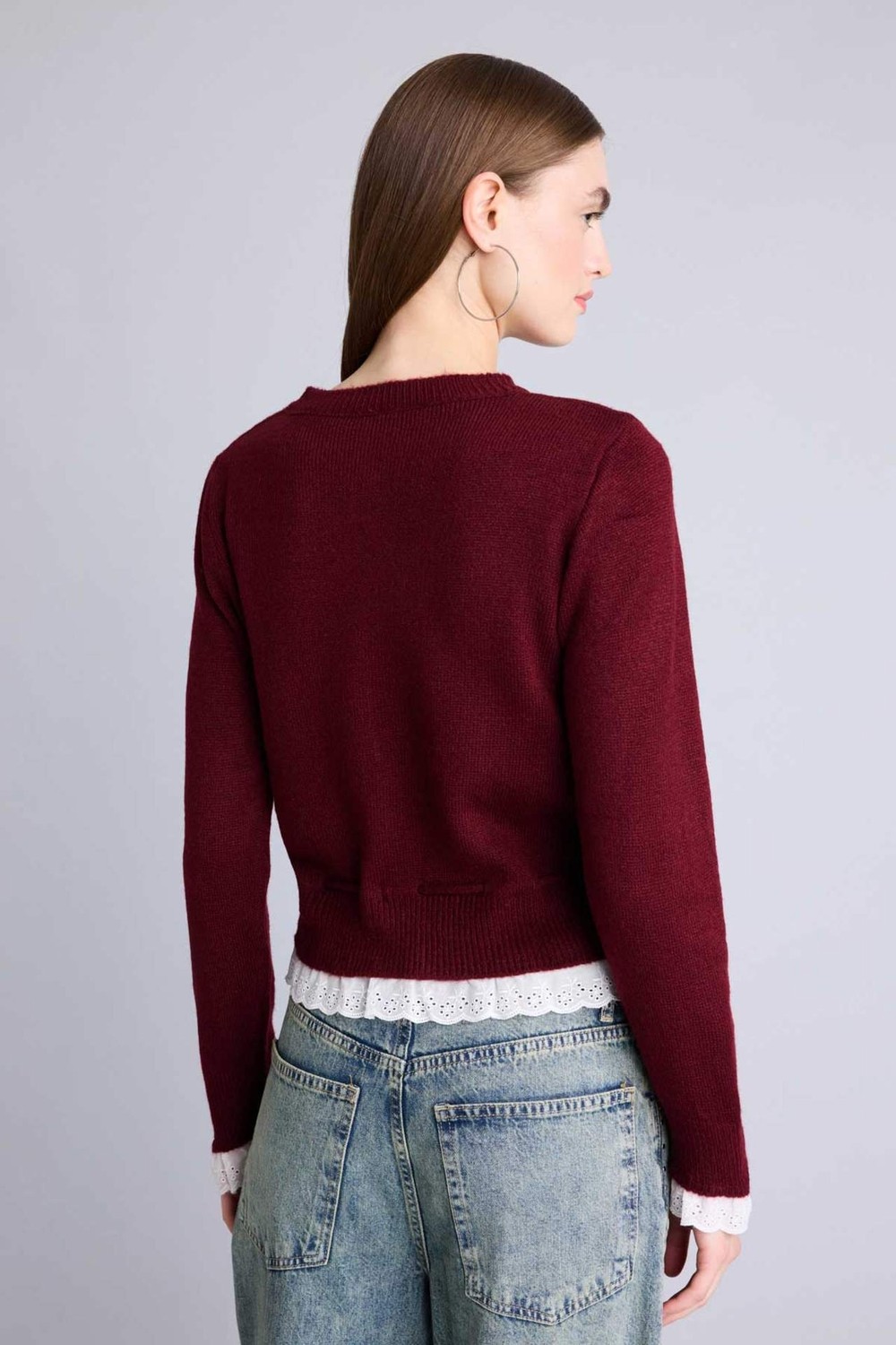 DeFacto Fisto Detaylı Büzgülü Slim Fit Triko Düğmeli Basic Hırka G9990AX26SP görsel 6