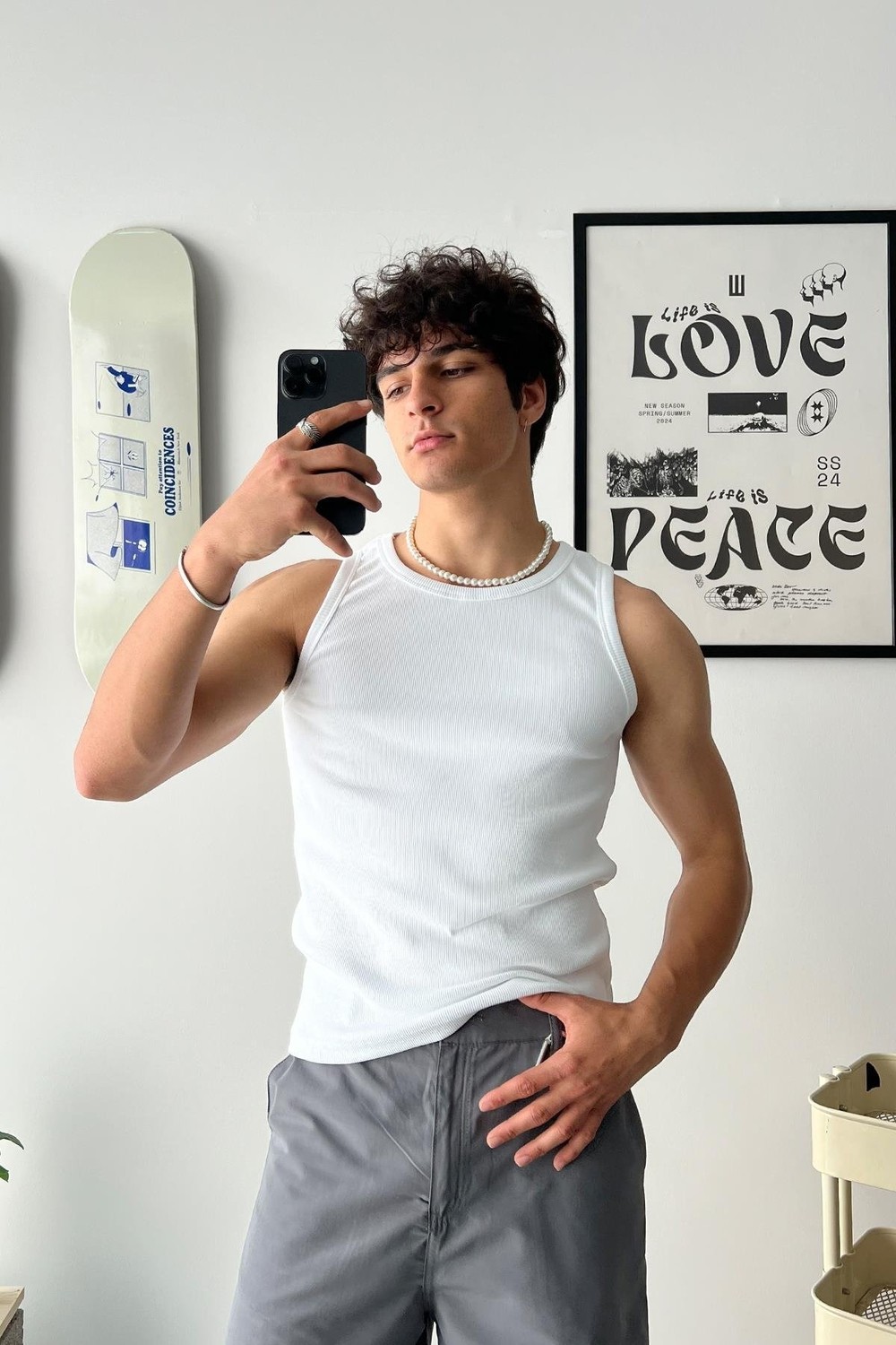 XPuppetwear Unisex Likralı Beyaz Fitilli Atlet görsel 7