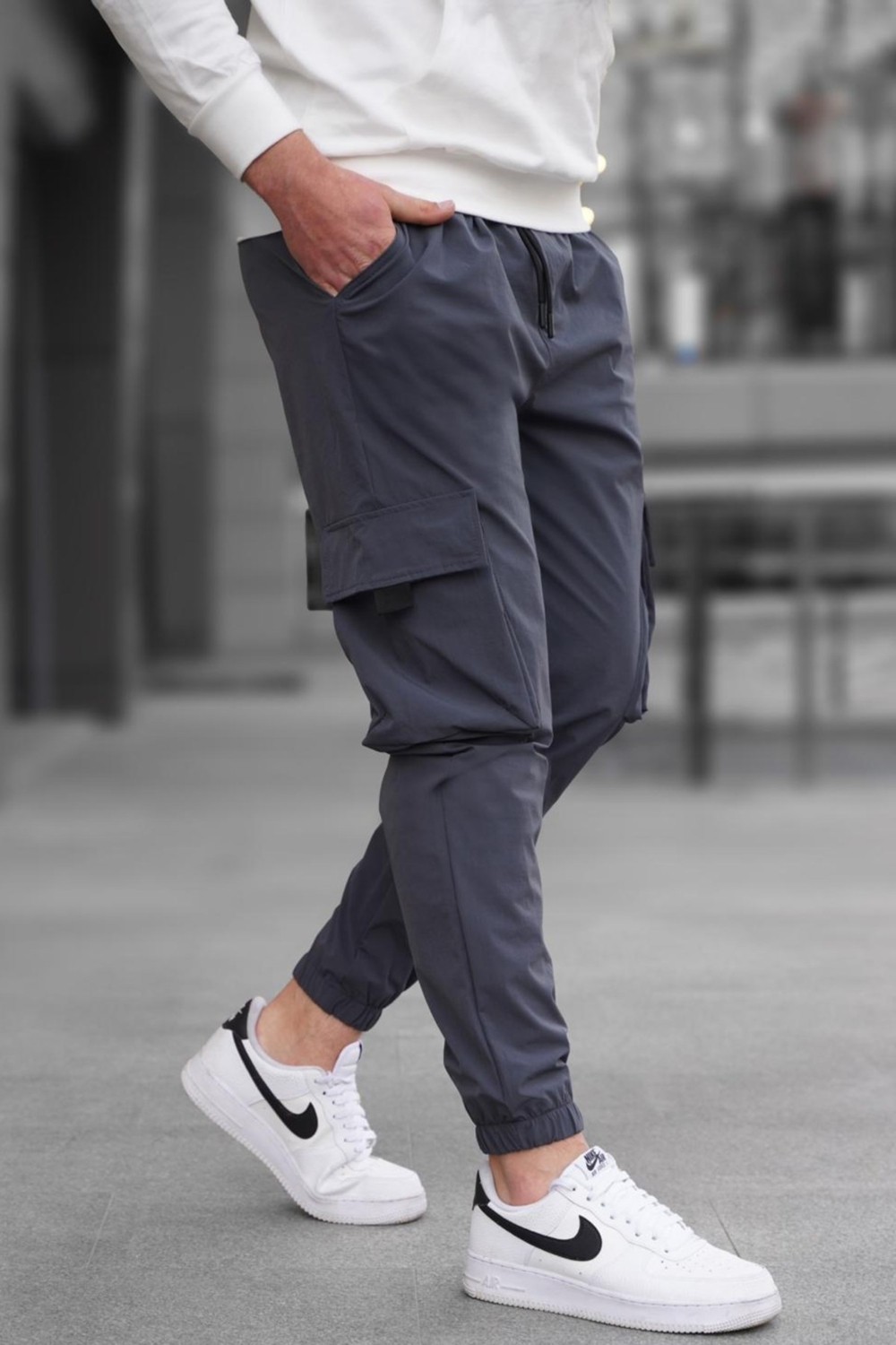 Madmext Füme Kargo Cep Erkek Jogger Pantolon 5461