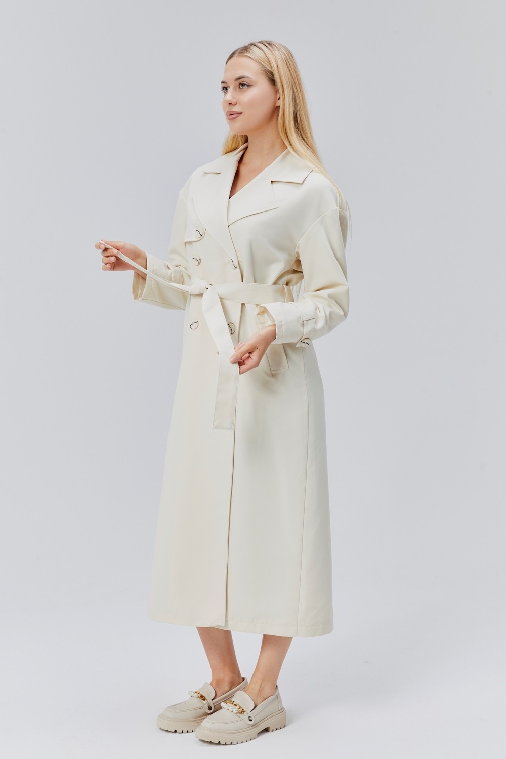 Bolivente Oversize Rüzgarlık Detaylı Trençkot görsel 4