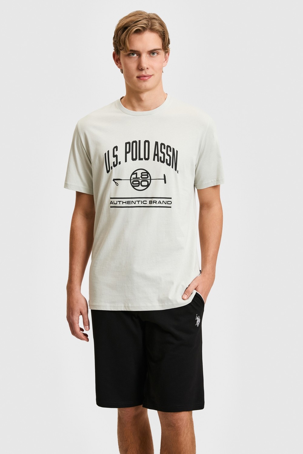 U.S. Polo Assn. Erkek Taş Pijama Takımı 50326139-VR049 görsel 3
