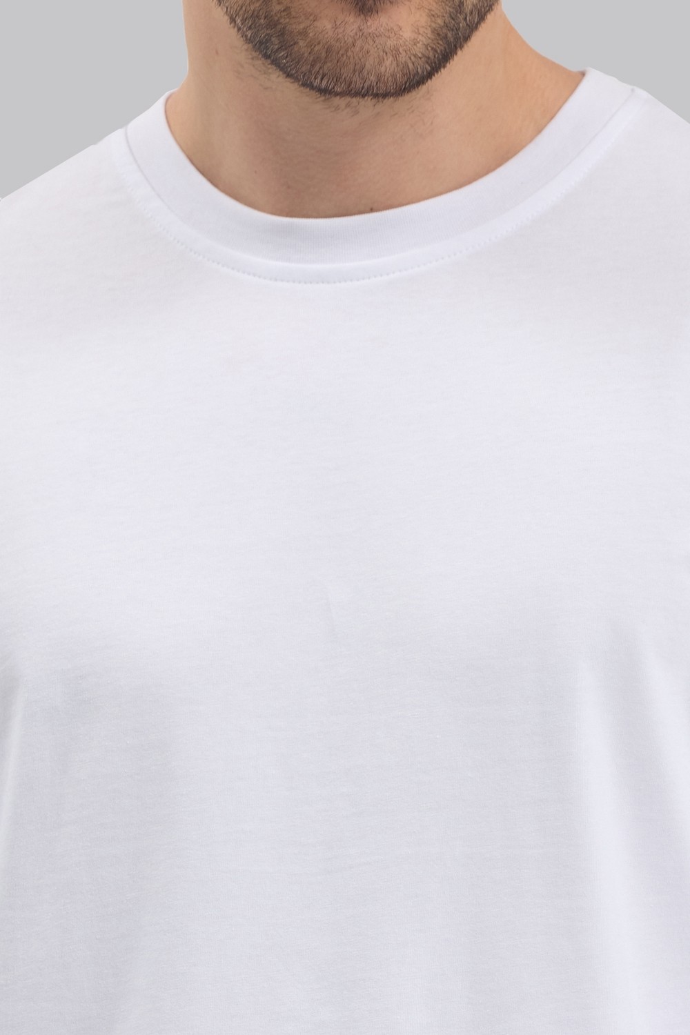 Mencod 5615 Erkek Uzun Kollu Basic T-Shirt %100 Pamuk Regular Fit Bisiklet Yaka Sweat görsel 2