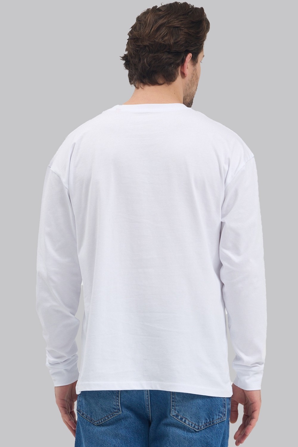 Mencod 5615 Erkek Uzun Kollu Basic T-Shirt %100 Pamuk Regular Fit Bisiklet Yaka Sweat görsel 3
