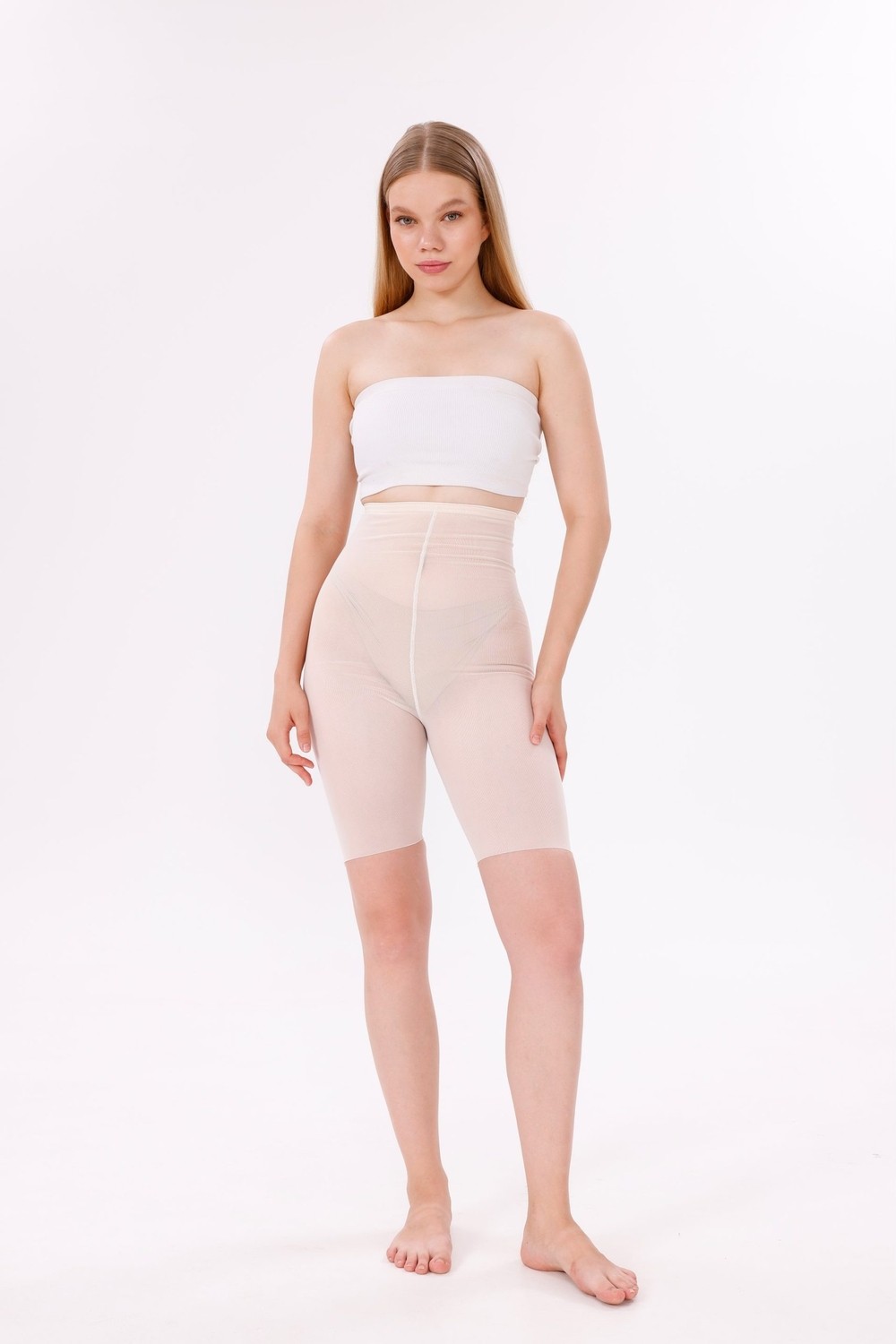 Freshness 0007 Lazer Kesim Tül Yüksek Bel Şort Korse görsel 4