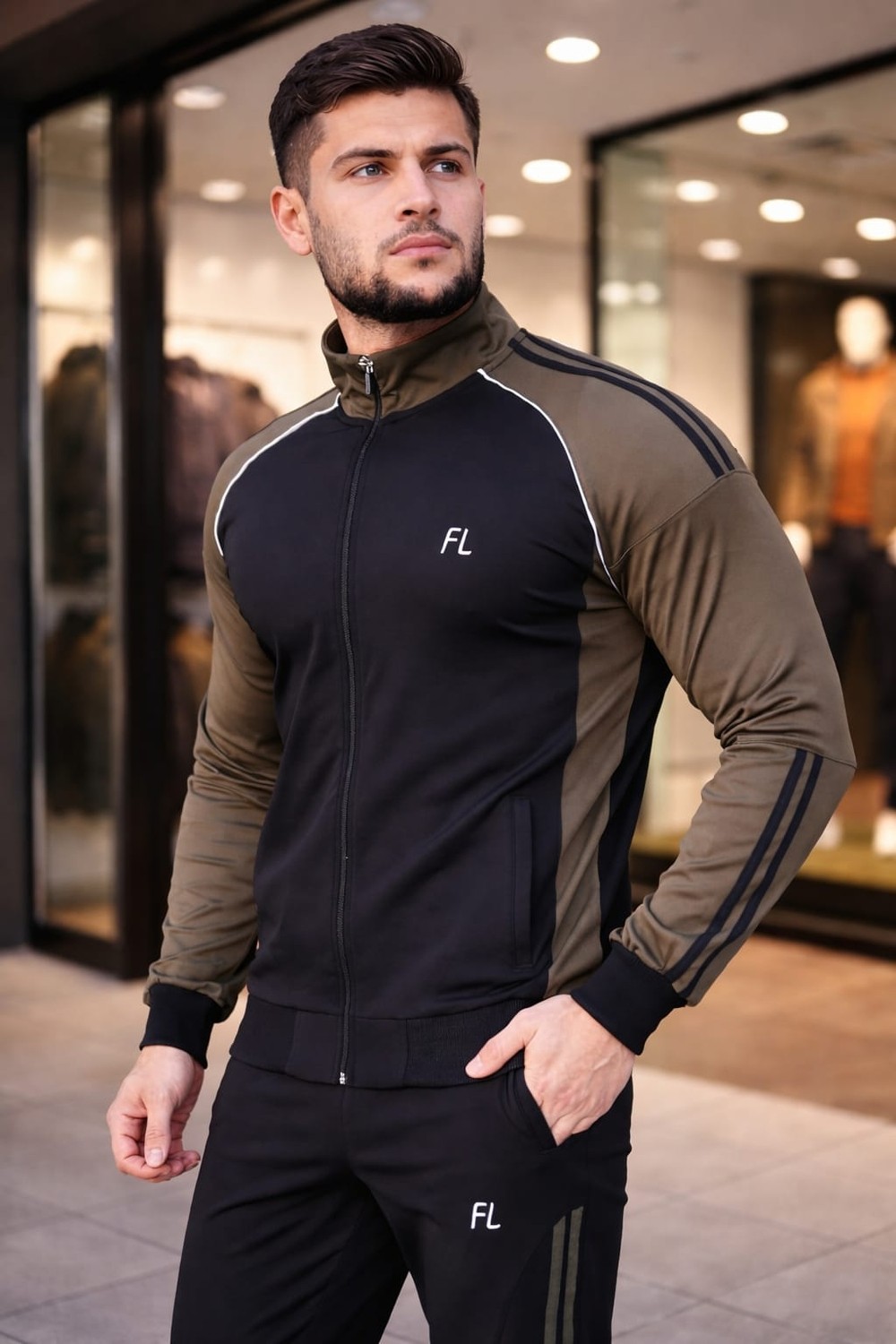 Zeyra Light Yeni Sezon Dik Yaka Fermuarlı Comfort Fit Erkek Eşofman Takımı
