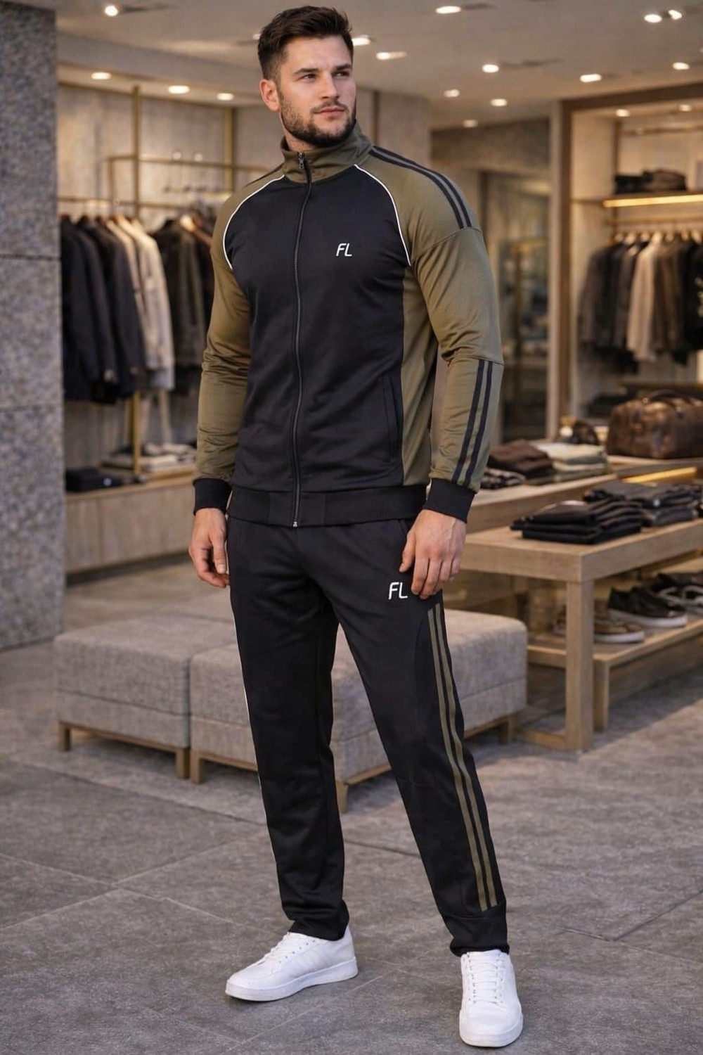 Zeyra Light Yeni Sezon Dik Yaka Fermuarlı Comfort Fit Erkek Eşofman Takımı görsel 8