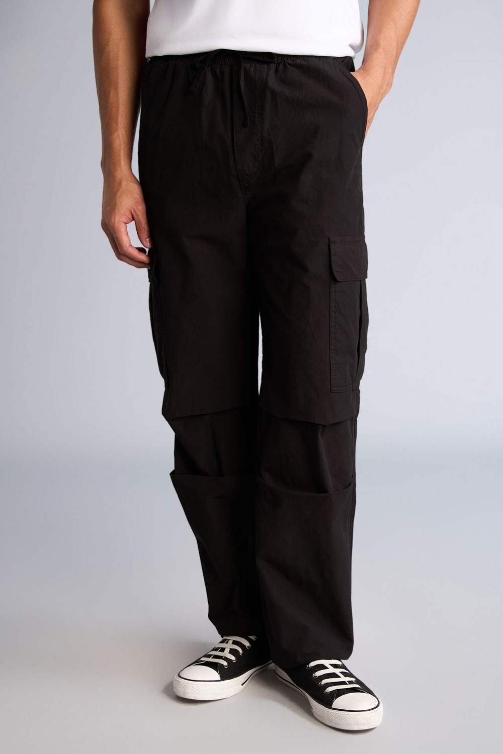 DeFacto %100 Pamuk Baggy Kargo Cepli Pantolon G8147AX26SM görsel 4