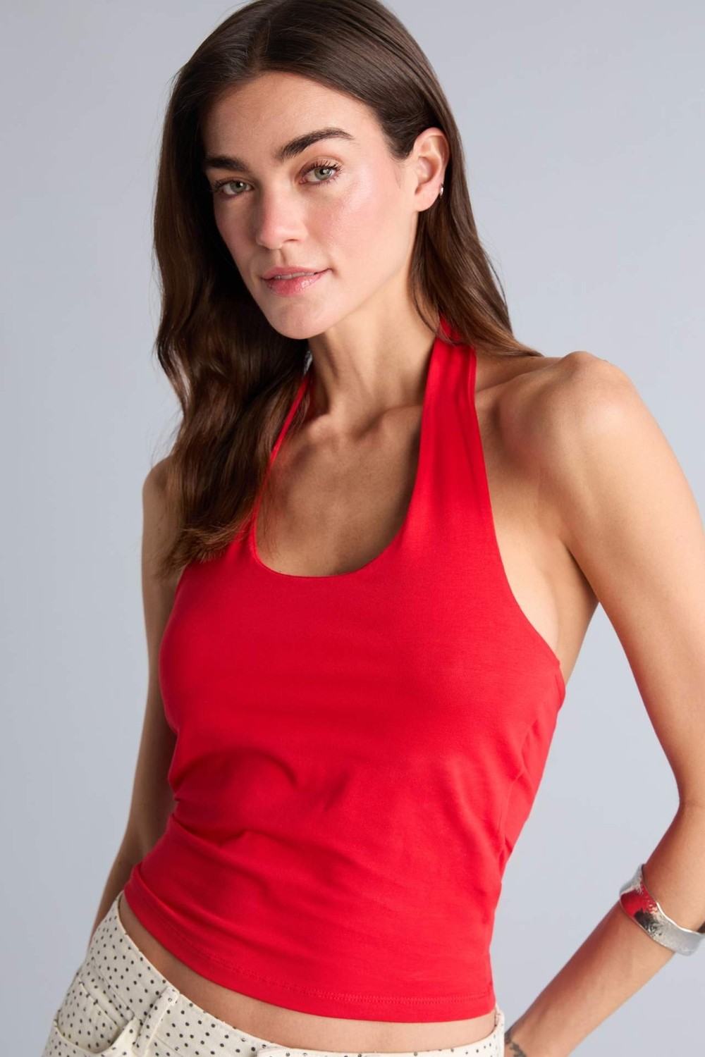 DeFacto Slim Fit Halter Yaka Atlet F6279AX26SM görsel 8