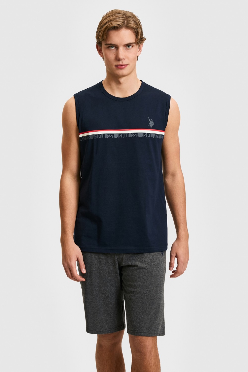 U.S. Polo Assn. Erkek Lacivert Pijama Takımı 50326140-VR033 görsel 4