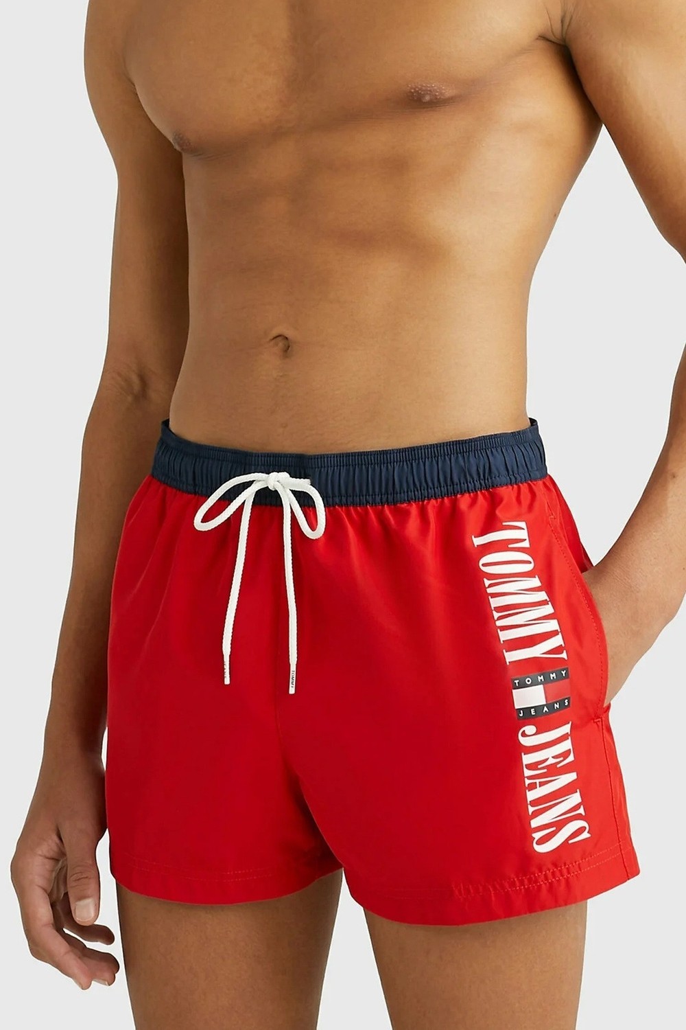 Tommy Hilfiger Classic Men's Swimming Slim Shorts Erkek Deniz Şortu Kırmızı