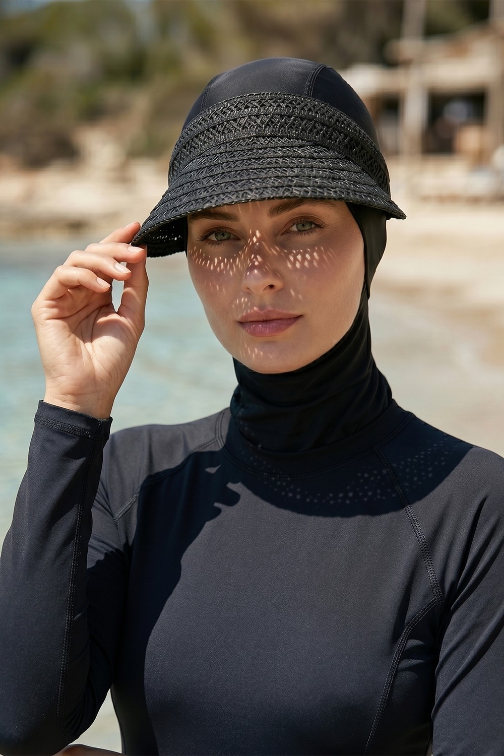 Remsa Mayo Geniş Siperlikli Vizör Hasır Şapka Güneş Koruyucu Siperlik 2127 Camel görsel 2