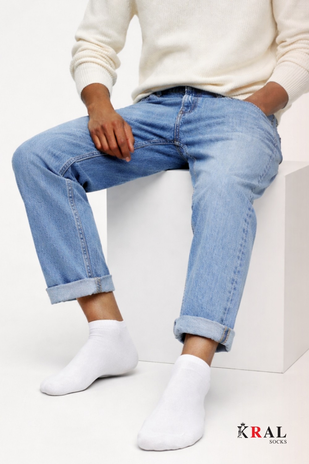 Kral Socks 12 Çift Unisex Pamuklu Dikişsiz Bilek Boy Çorap görsel 3